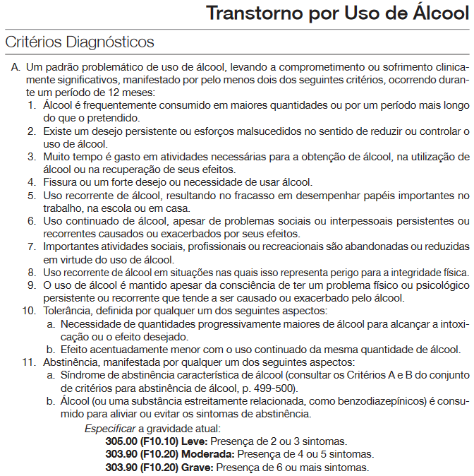 Alcool DSM5